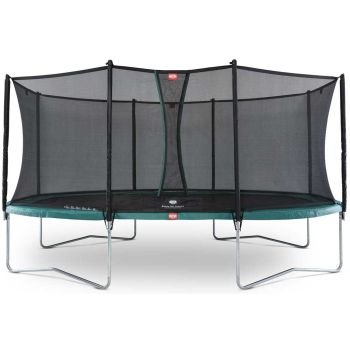 Trampolin Oval Grün 520cm Favorit + Netz - BERG