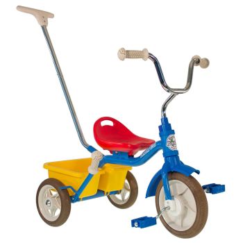 Tricycle bleu avec canne et benne Passenger Italtrike
