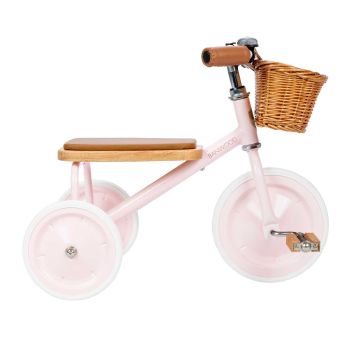 Tricycle vintage en métal rose Banwood