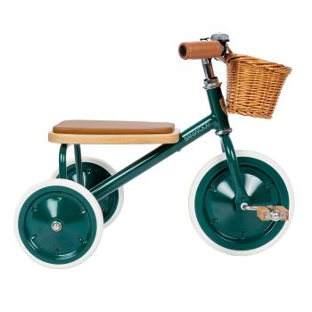 Tricycle vintage en métal vert Banwood