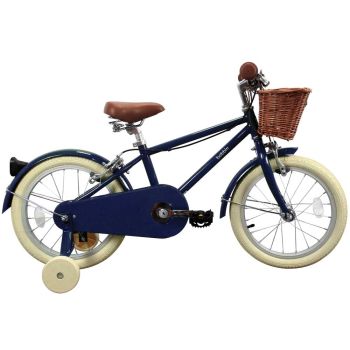 Kinderfahrrad Moonbug Bobbin 16 Zoll Marineblau Weißwandreifen 4 - 6 Jahre