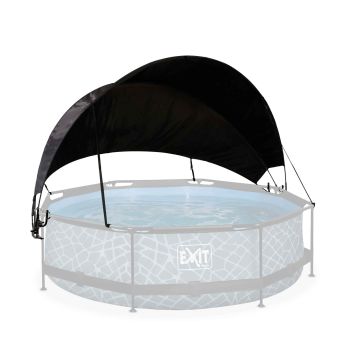 Voile d'ombrage piscine rond noir 300 cm EXIT