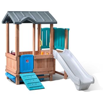 Woodland Adventure Playhouse & Slide Step2