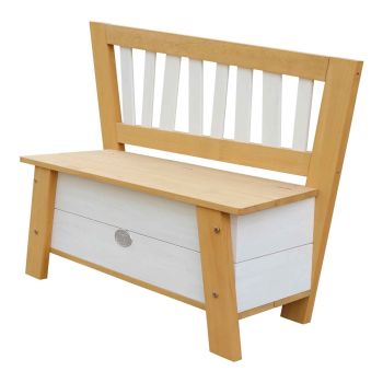 Banc de rangement en bois marron et blanc dès 3 ans Corky d'Axi