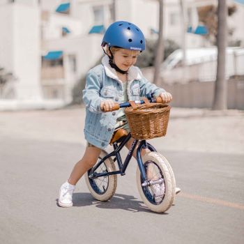 Kinderfahrradhelm marineblau Banwood