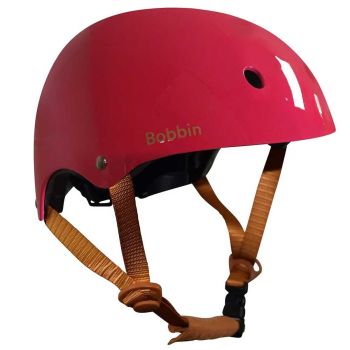 Casque vélo rouge cerise Bobbin