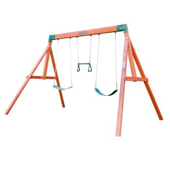 Portique en  bois 2 balancoires et trapèze Aviator Swing de KidKraft