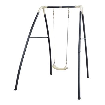 Portique métal noir 1 balançoire Axi