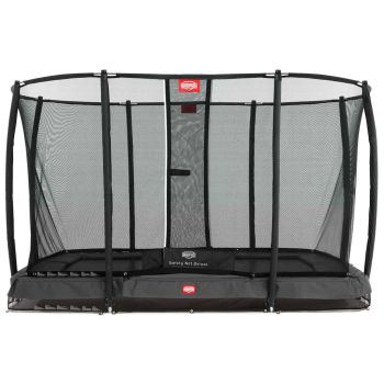 Trampolin rechteckig grau vergraben 330 Champion + Netz - BERG