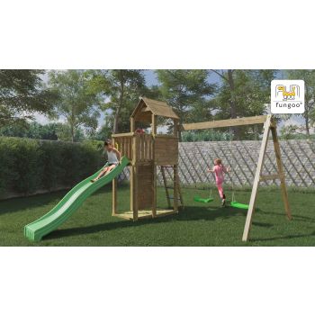 Spielplatz mit Sandkasten und 2 Schaukeln Boomer 3 von Fungoo