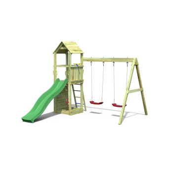 Spielplatz mit Rutsche und 2 Flappi-Schaukeln von Fungoo