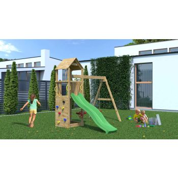Spielplatz mit Rutsche und 2 Flappi-Schaukeln von Fungoo