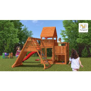 Multifunktionaler Holzspielplatz Big Leader Spider von Fungoo
