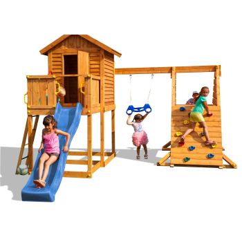 Holzspielplatz MyHouse Spider Multifunktionaler Spielplatz von Fungoo