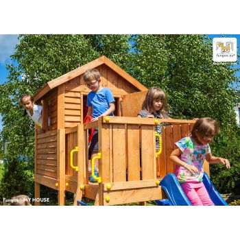 Holzspielplatz MyHouse Spider Multifunktionaler Spielplatz von Fungoo
