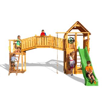 Holzspielplatz Rainbow Fortress Tip Multi Activity von Fungoo
