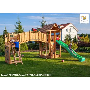 Holzspielplatz Rainbow Fortress Tip Multi Activity von Fungoo