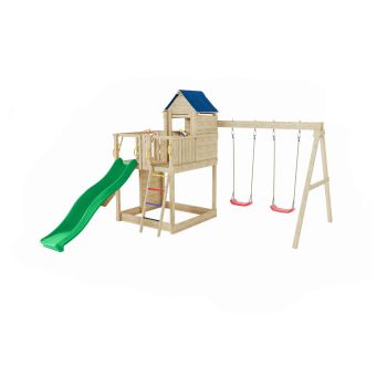 Geräumiger Treehouse-Holzspielplatz mit 2 Schaukeln von Fungoo