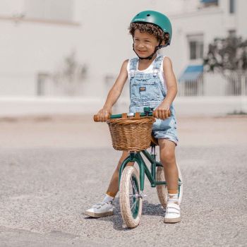 Kinderfahrradhelm dunkelgrün Banwood