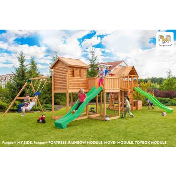 Großer Play Box Multiaktivitätsspielplatz aus Holz von Fungoo
