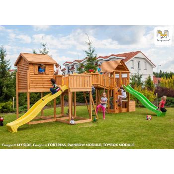 Großer Sized Plaza Multiaktivitäts-Spielplatz aus Holz von Fungoo