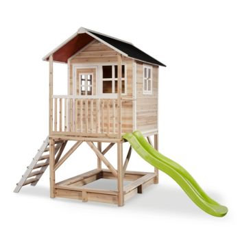 Holzhaus + Rutsche Loft 500 Natur - Exit
