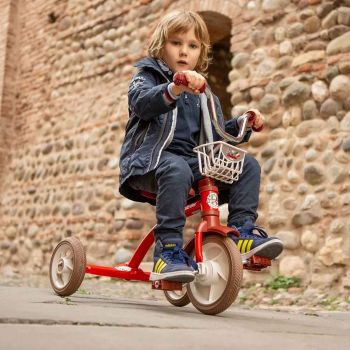 Retro-Dreirad aus Metall rot 10283