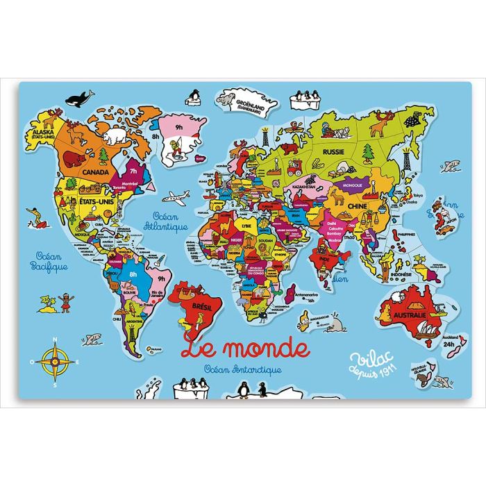 Carte Du Monde En Puzzle