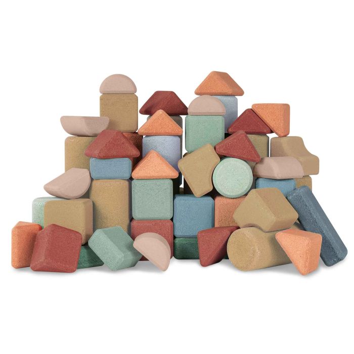 Blocs de construction en bois pour enfant - Jeu de 60 pièces Janod