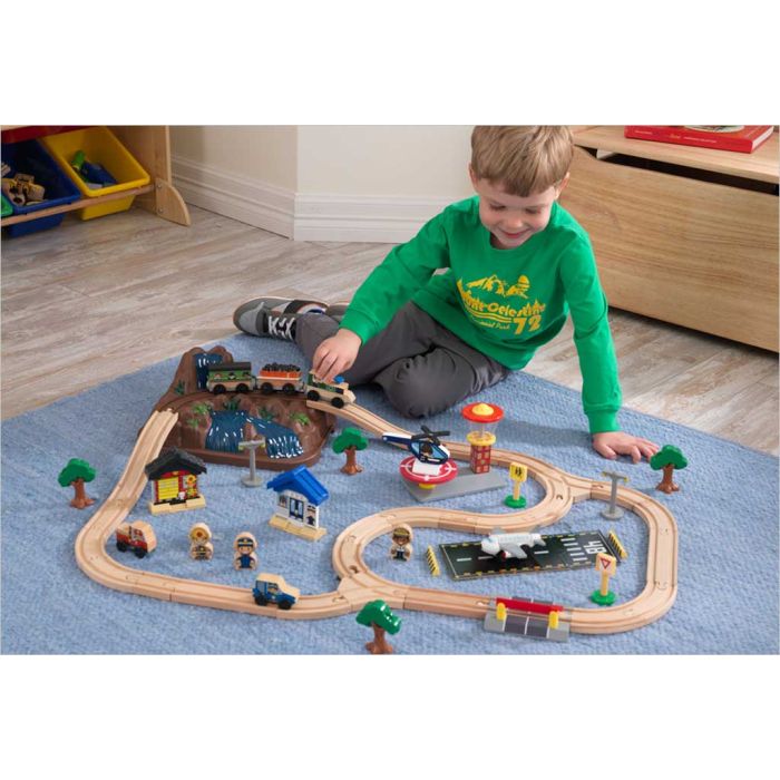 Kidkraft circuit de train en bois pour enfant Top mountain