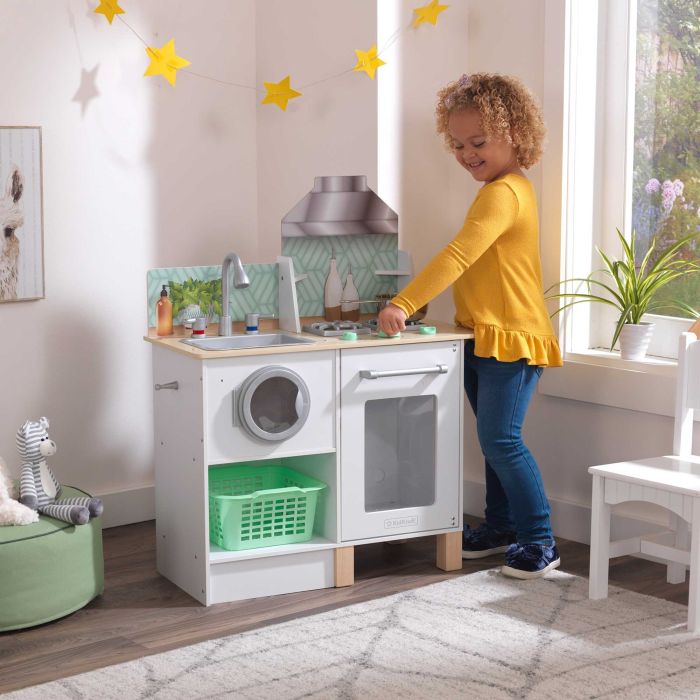 Machine à laver en plastique Cuisine Jouet Faire semblant Enfants Ensemble  de jouets