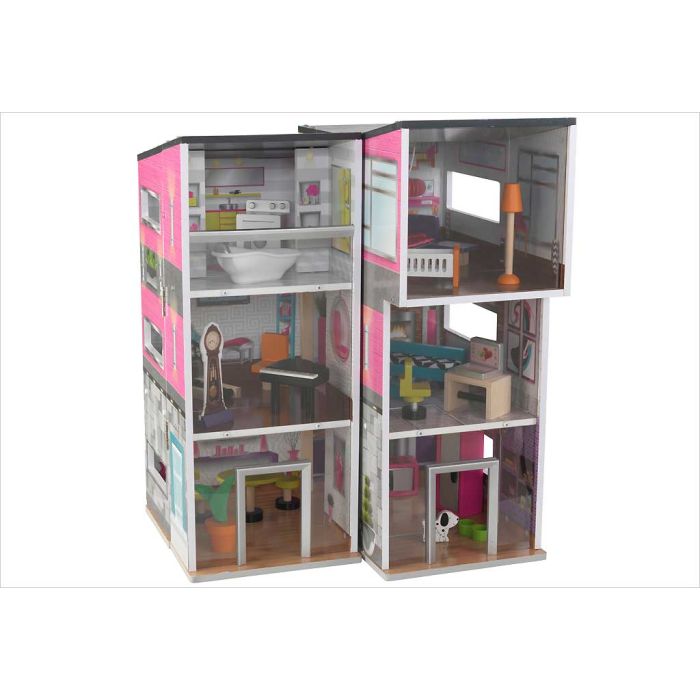 Grande maison de poupée moderne en bois avec ascenseur Céleste de KidKraft