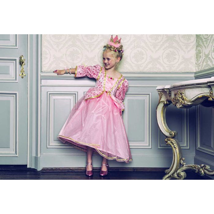 Robe de princesse rose fille 5-7 ans