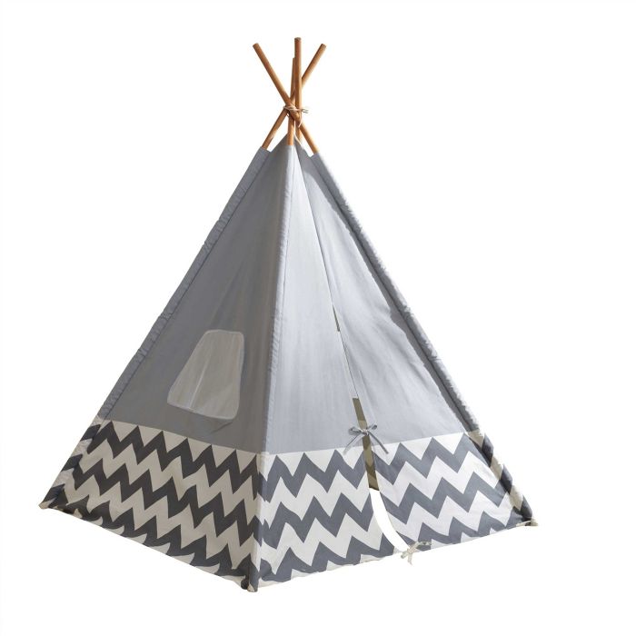 Tipi gris clair moderne pour enfant KidKraft - Tente en tissu