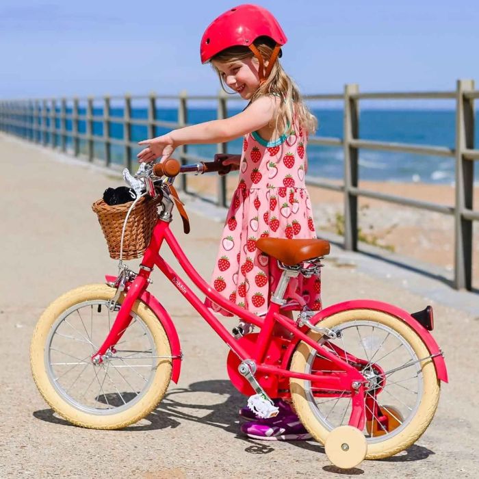 Vélo vintage rouge pour enfants de 4 à 6 ans Gingersnap 16 - Bobbin