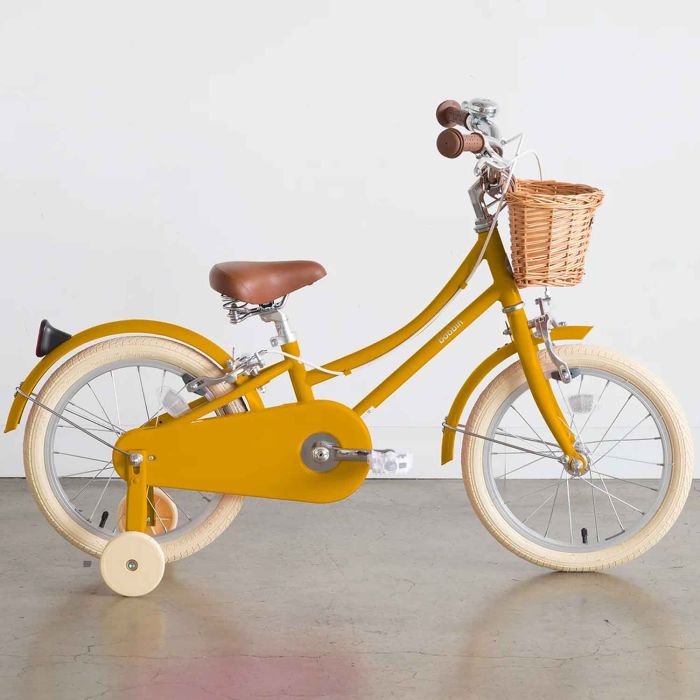 Vélo rétro jaune Gingersnap de Bobbin 16 pouces pour enfants 4 à 6 ans