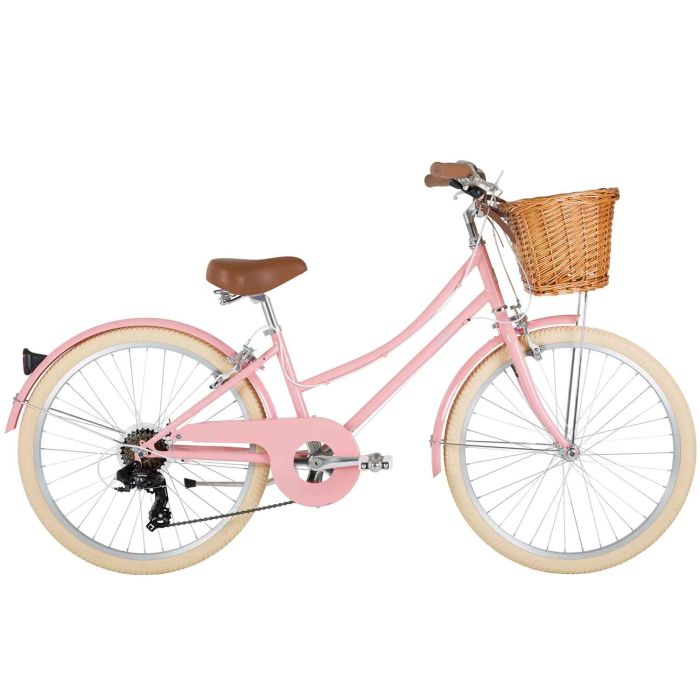 Vélo 24 rose pour enfants 7 à 11 ans look rétro Gingersnap de Bobbin